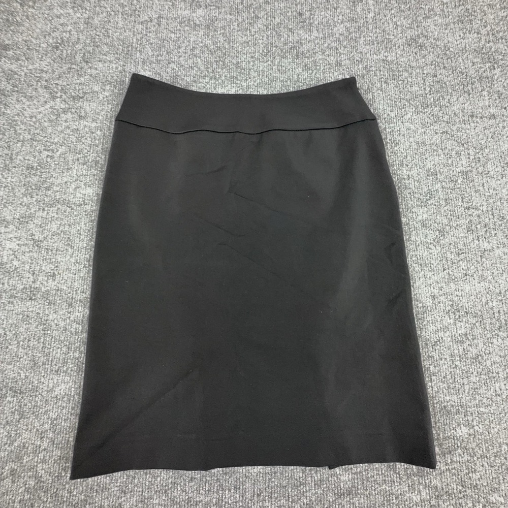 VTG Antonio Melani Skirt Womens 2 Black Pencil Knee Length Stretch Career Office